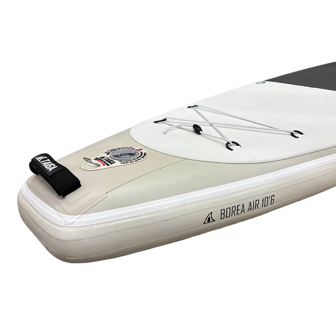 Tail and Back Bungee View of the Borea Air 10'6 Off White