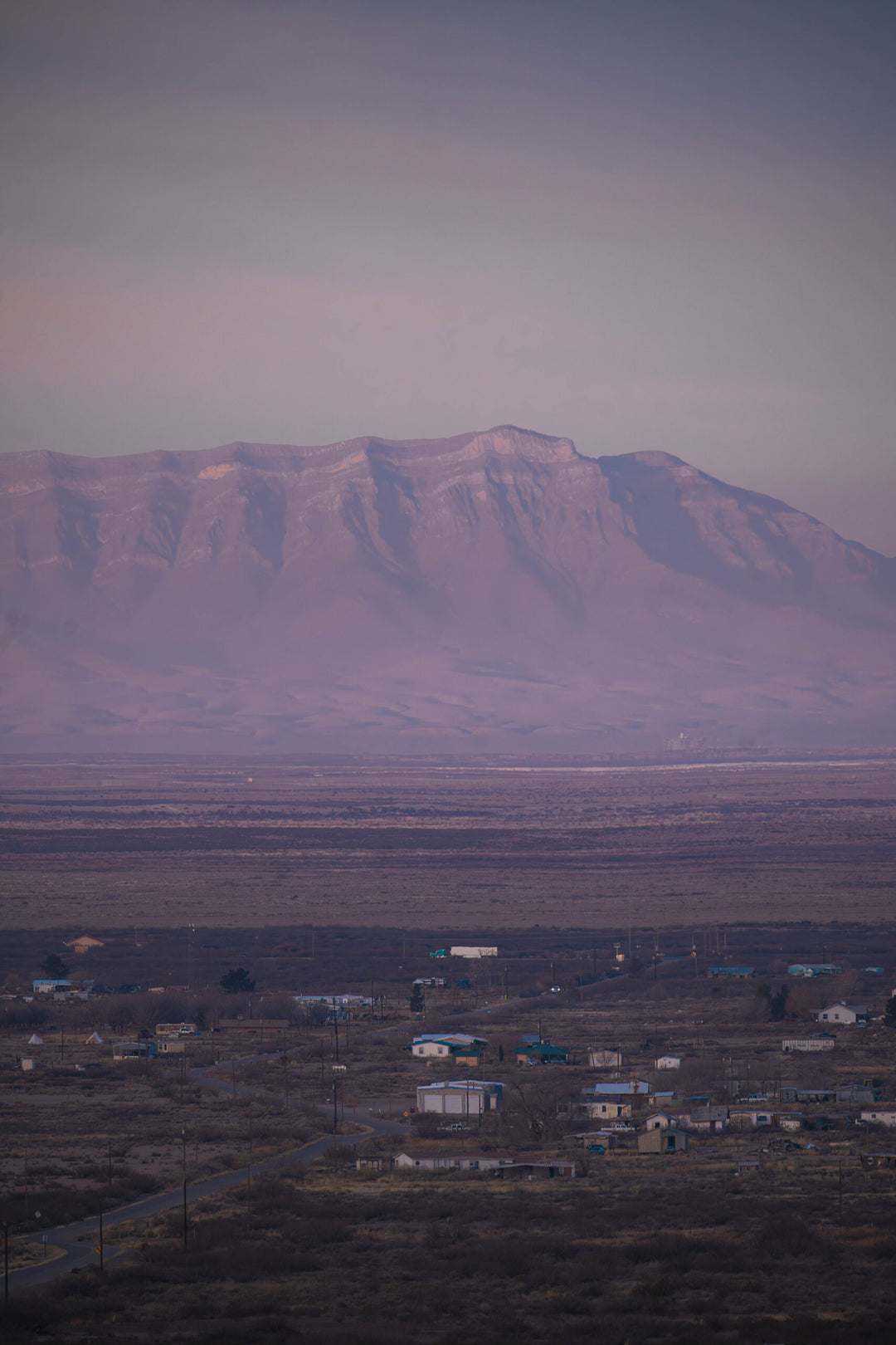 Sunset view on a small village in Mexico