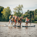 Paddlers racing on the Sequoia Air 16'5" Party SUP