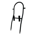 A black metal fishing rod holder