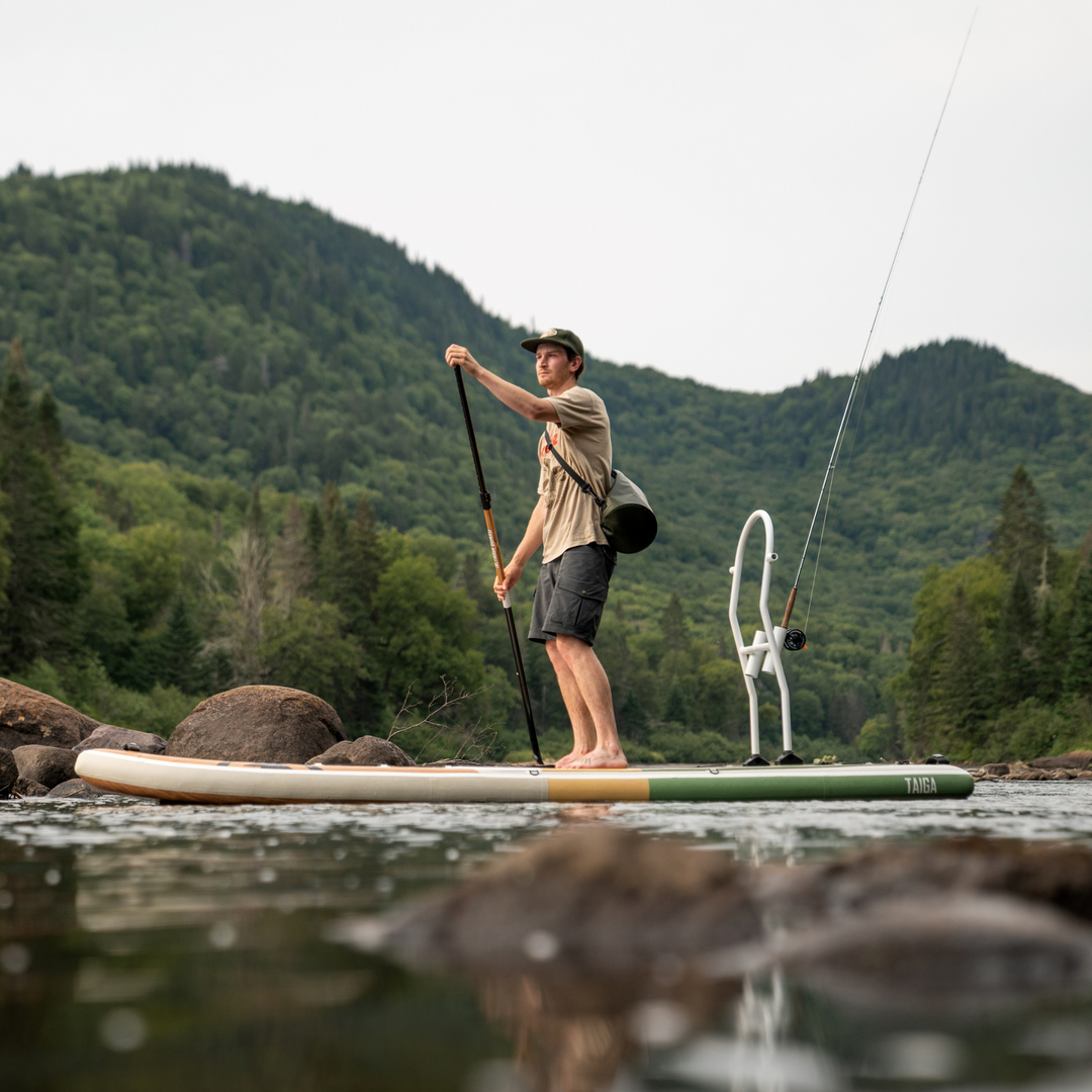 SUP Fishing on the Hooké Air 11'6'' with the Fishing Rack Holder