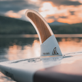 Central Fin - Dolphin 9' - Fiberglass Wood by TAIGA at sunset