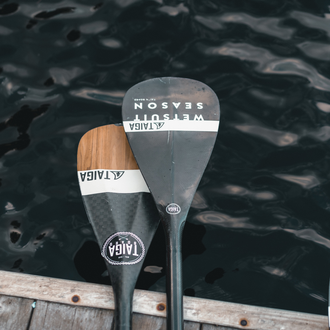 Diamond Carbon Wood Paddle by TAIGA with stickers