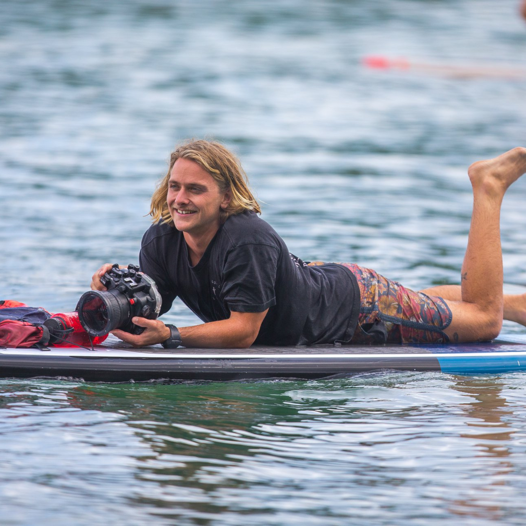 Photographer with the Lumberskin 10'6 SUP
