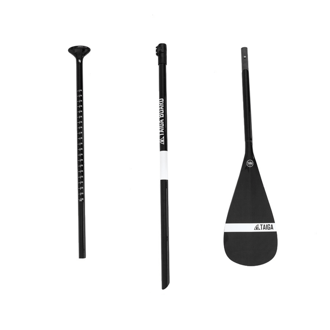 PERFORMANCE PADDLE - ALL CARBON BLACK - Adjustable 2 or 3 pieces - Taiga Board