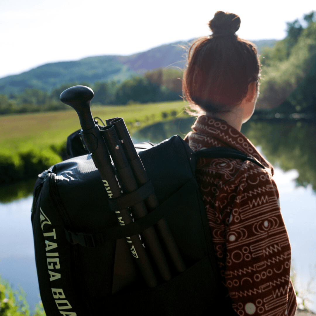 PERFORMANCE PADDLE CARBON BLACK - NANO ZIP AIR EDITION - Adjustable 5 pieces - Taiga Board